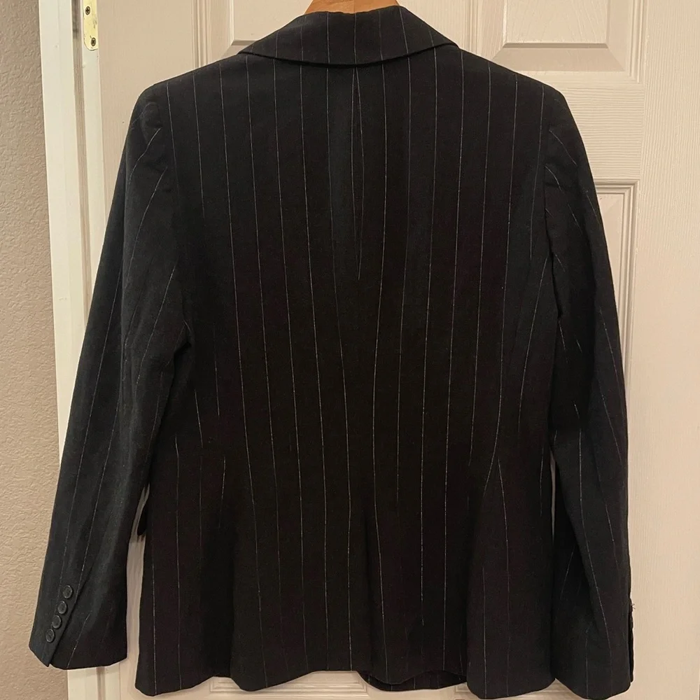 New York & Company Pinstripe Blazer | Metallic‎ Stripe | Size 14